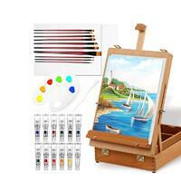 Без бренда «Набор подарочный «Две картинки» 27 предметов: этюдник 35 см из бука, краски акрил 12x12 мл, 2 холста 22x30 на мдф, 10 кистей, мастихин, палитра» в Ростове-на-Дону в интернет-магазине Без бренда «Набор подарочный «Две картинки» 27 предметов: этюдник 35 см из бука, краски акрил 12x12 мл, 2 холста 22x30 на мдф, 10 кистей, мастихин, палитра» в Ростове-на-Дону