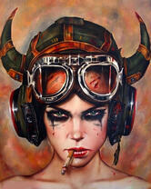 Без бренда «Девушка в шлеме с сигаретой» в Ростове-на-Дону