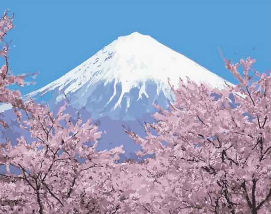 Картина по номерам 40x50 Гора Фудзи в Японии