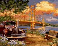 Без бренда «Американский автомобиль на фоне моста через залив» в Ростове-на-Дону