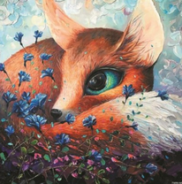 Лисенок с большими глазами