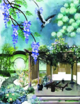 Без бренда «Сад с беседкой, цветами и птицей» в Ростове-на-Дону в интернет-магазине  Без бренда «Сад с беседкой, цветами и птицей» в Ростове-на-Дону