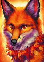 Без бренда «Хитрая лиса с осенним венком» в Ростове-на-Дону в интернет-магазине  Без бренда «Хитрая лиса с осенним венком» в Ростове-на-Дону