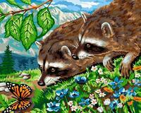 Без бренда «Еноты и бабочка на цветочной поляне» в Ростове-на-Дону